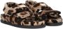 Dolce & Gabbana Kids leopard-print terrycloth sandals Brown - Thumbnail 1