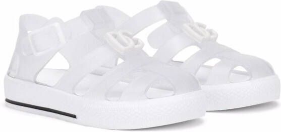 Dolce & Gabbana Kids DG-logo jelly shoes White