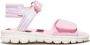 Dolce & Gabbana Kids logo-embroidered touch-strap sandals Pink - Thumbnail 1