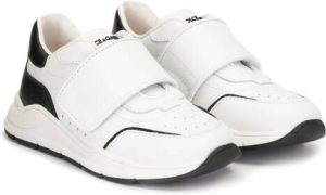Dolce & Gabbana Kids logo-embroidered touch strap trainers White