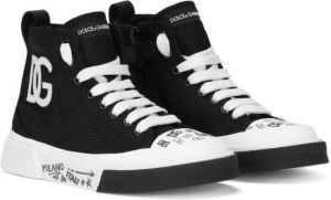 Dolce & Gabbana Kids logo-patch high-top sneakers Black
