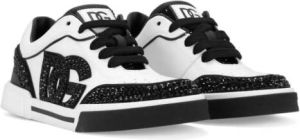 Dolce & Gabbana Kids logo-patch leather sneakers White