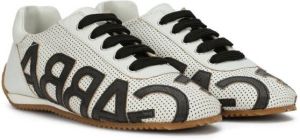 Dolce & Gabbana Kids logo-patch low-top leather sneakers White