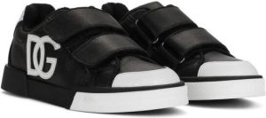 Dolce & Gabbana Kids logo-patch low-top sneakers Black
