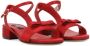 Dolce & Gabbana Kids logo-plaque bow-detail sandals Red - Thumbnail 1