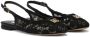 Dolce & Gabbana Kids logo-plaque lace-up sandals Black - Thumbnail 1