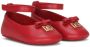 Dolce & Gabbana Kids DG plaque ballerina shoes Red - Thumbnail 1