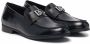 Dolce & Gabbana Kids logo-plaque leather loafers Black - Thumbnail 1
