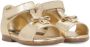 Dolce & Gabbana Kids logo-plaque leather sandals Gold - Thumbnail 1