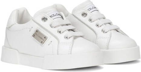 Dolce & Gabbana Kids Portofino Light leather sneakers White