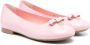 Dolce & Gabbana Kids logo-plaque patent-finish ballerinas Pink - Thumbnail 1