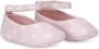 Dolce & Gabbana Kids logo-print leather ballerina shoes Pink - Thumbnail 1