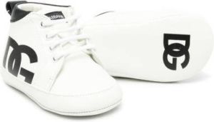 Dolce & Gabbana Kids logo print lace-up sneakers White