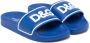 Dolce & Gabbana Kids logo-print pool slides Blue - Thumbnail 1