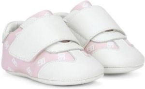 Dolce & Gabbana Kids logo-print touch-strap sneakers Pink