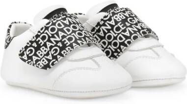 Dolce & Gabbana Kids logo-print touch-strap sneakers White