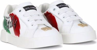 Dolce & Gabbana Kids Made in Italy logo-plaque sneakers White