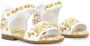 Dolce & Gabbana Kids Majolica-print leather sandals Yellow - Thumbnail 1