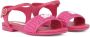 Dolce & Gabbana Kids DG-logo woven leather sandals Pink - Thumbnail 1
