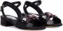 Dolce & Gabbana Kids crystal-embellished satin sandals Black - Thumbnail 1