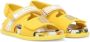 Dolce & Gabbana Kids rhinestone-embellished cotton sandals Yellow - Thumbnail 1