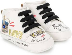 Dolce & Gabbana Kids scribble-print sneakers White