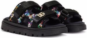 Dolce & Gabbana Kids sequin touch-strap sandals Black