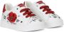Dolce & Gabbana Kids First Steps Portofino Light poppy-print sneakers White - Thumbnail 1