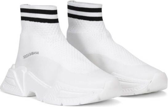 Dolce & Gabbana Kids sock-style ankle sneakers White
