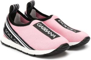 Dolce & Gabbana Kids Sorrento logo mesh sneakers Pink
