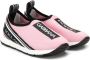 Dolce & Gabbana Kids Sorrento logo-tape slip-on sneakers Pink - Thumbnail 1