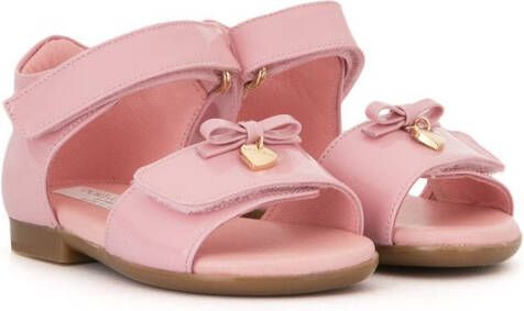 Dolce & Gabbana Kids t-strap bow sandals Pink