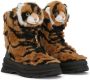 Dolce & Gabbana Kids Tiger-shaped faux-fur boots Black - Thumbnail 1