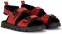 Dolce & Gabbana Kids DG-logo touch-strap leather sandals Red - Thumbnail 1