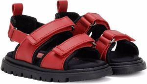 Dolce & Gabbana Kids touch-strap leather sandals Red