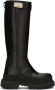 Dolce & Gabbana logo-strap knee-length leather boots Black - Thumbnail 1
