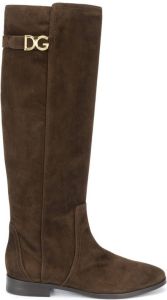 Dolce & Gabbana knee-length suede boots Brown