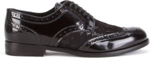 Dolce & Gabbana lace detail leather derby shoes Black