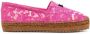 Dolce & Gabbana lace-panel logo-plaque espadrilles Pink - Thumbnail 1