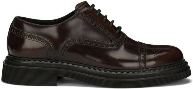 Dolce & Gabbana lace-up leather brogues Brown