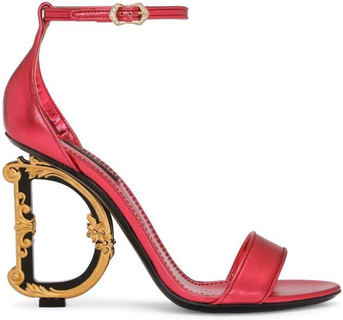Dolce & Gabbana leather open-toe sandals Red