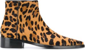Dolce & Gabbana leopard print ankle boots Brown