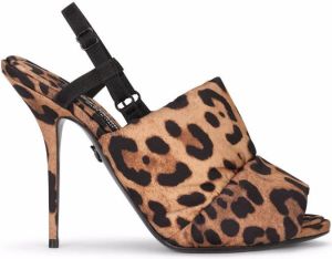Dolce & Gabbana leopard-print open-toe sandals Brown