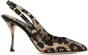 Dolce & Gabbana leopard print sling-back pumps Black