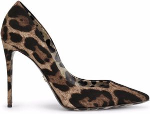 Dolce & Gabbana leopard-print stiletto pumps Brown