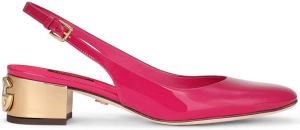Dolce & Gabbana logo block heel pumps Pink