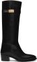 Dolce & Gabbana logo-appliqué knee-high leather boots Black - Thumbnail 1