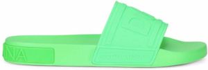 Dolce & Gabbana logo-embossed slides Green