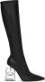 Dolce & Gabbana logo-heel knee-high boots Black - Thumbnail 1