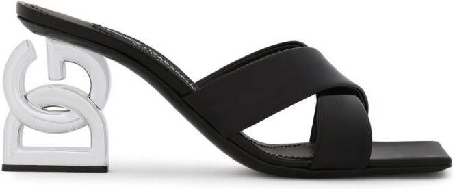 Dolce & Gabbana 3.5 75mm patent leather mules Black